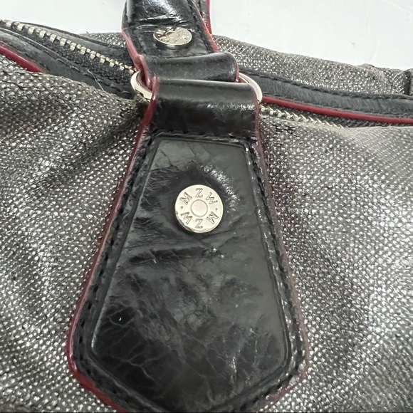 MZ Wallace Jane Double Pocket Silver Shoulder Bag - Picture 8 of 9